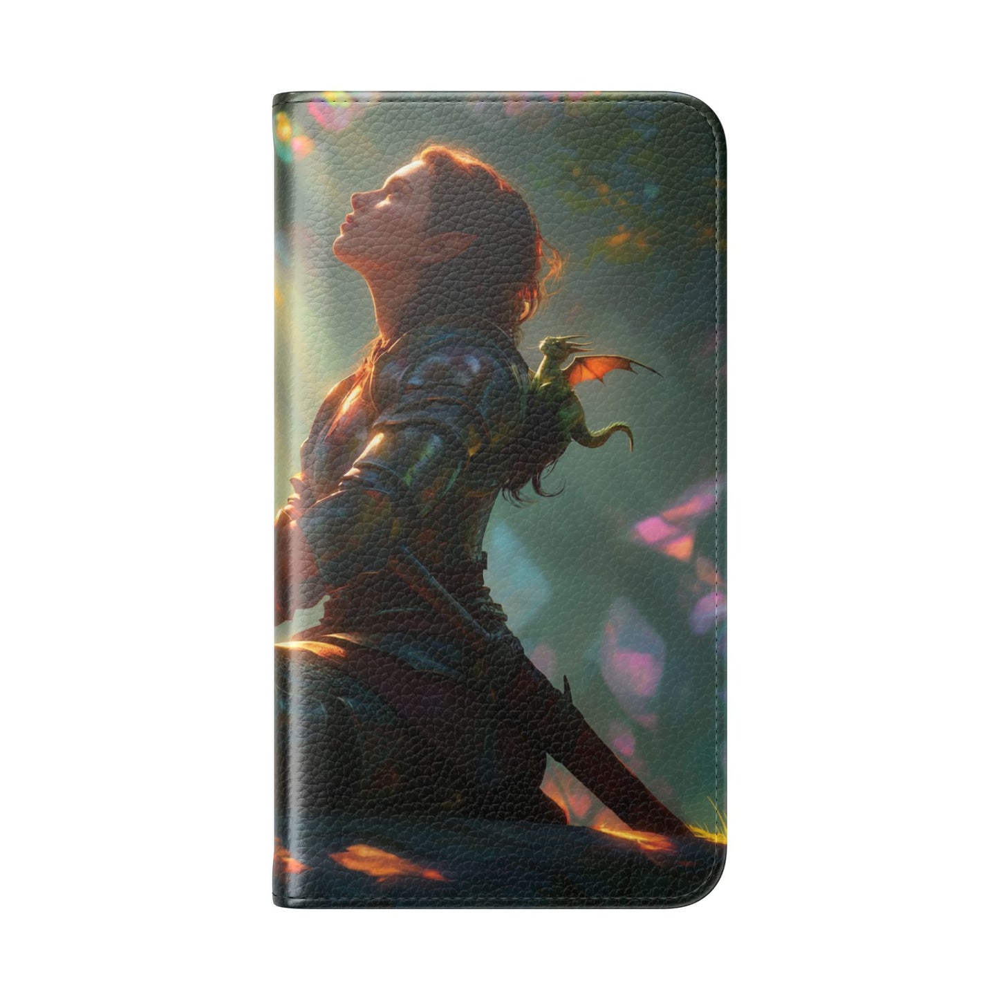 Crystal Grove Sentinel Flip Cases – Iridescent Forest Dawn Guardian