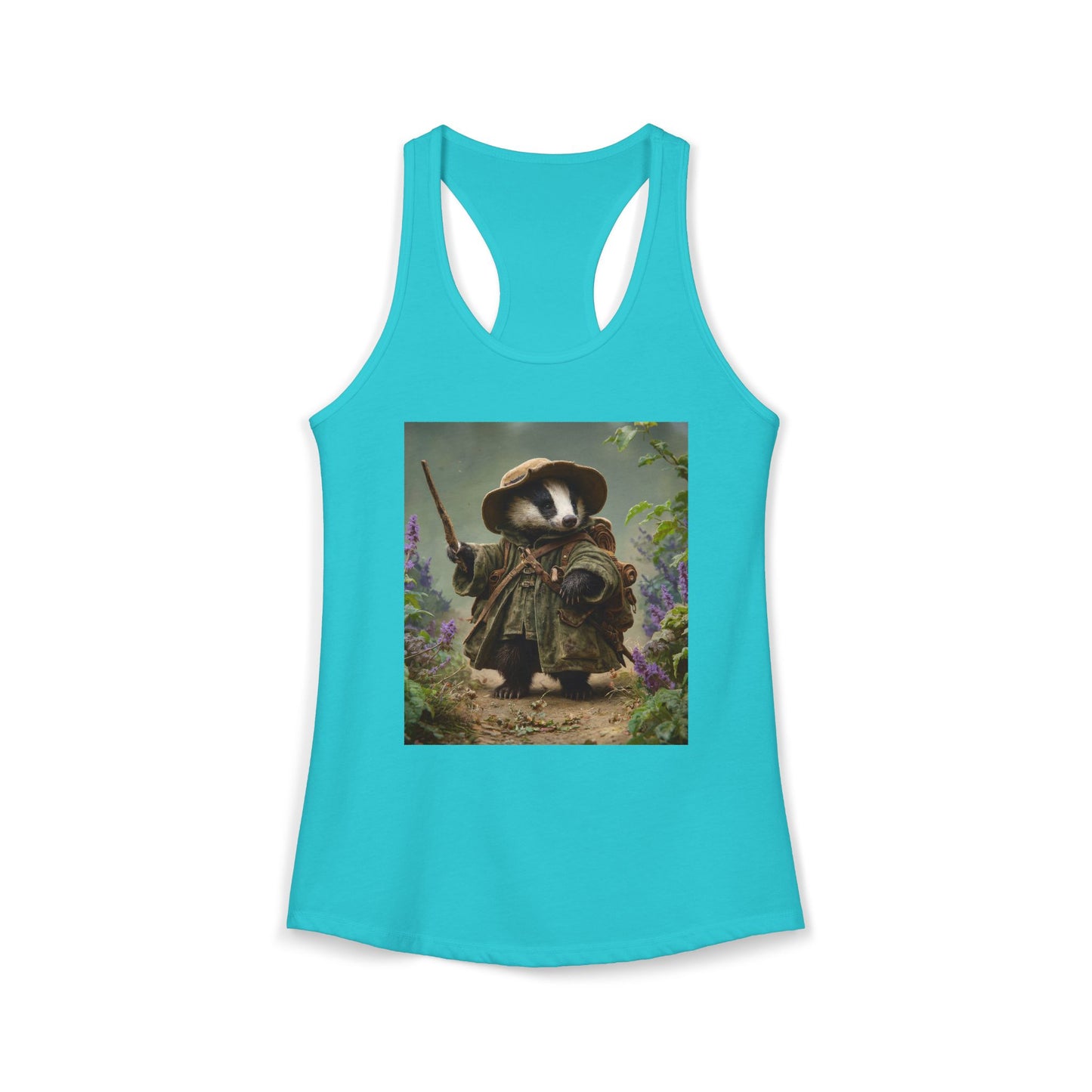 Brave Badger Scout Women's Ideal Racerback Tank – Mossy Path Guardian