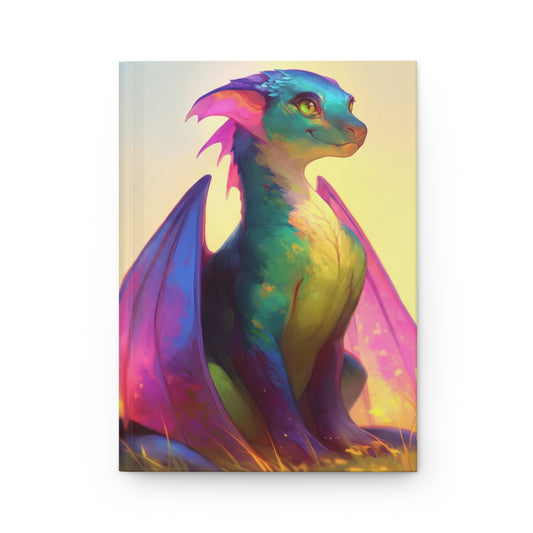 Rainbow Dragon Hardcover Journal Matte – Sunset Meadow Whimsy