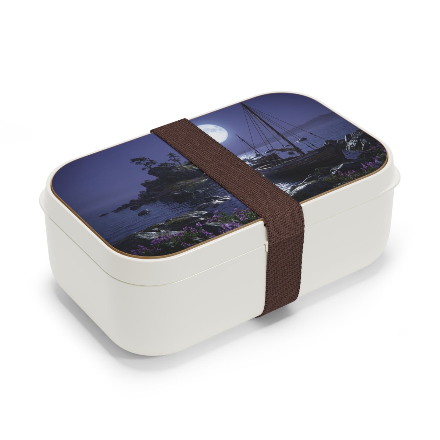 Moonlit Harbor Bento Lunch Box – Whispering Waters & Forgotten Sails