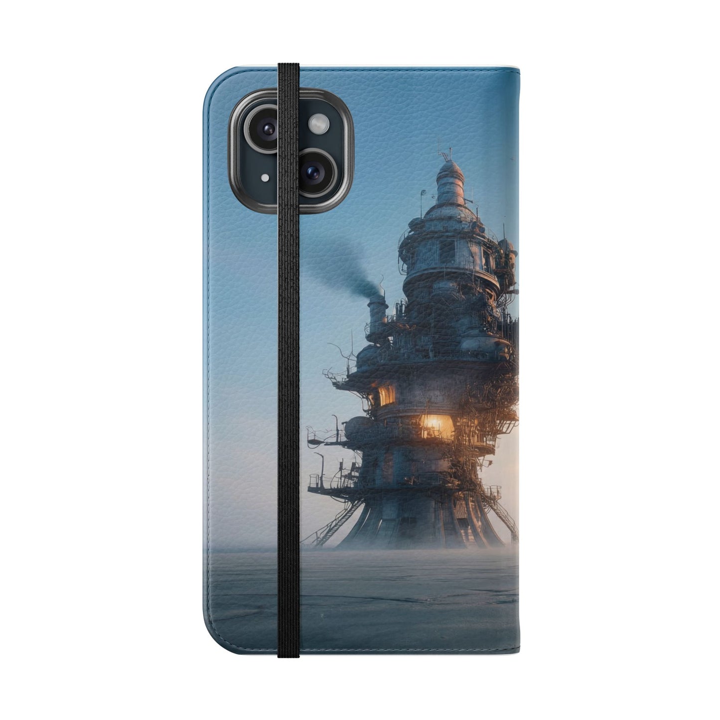 Steam-Stack Tower Flip Cases – Industrial Dawn Sentinel