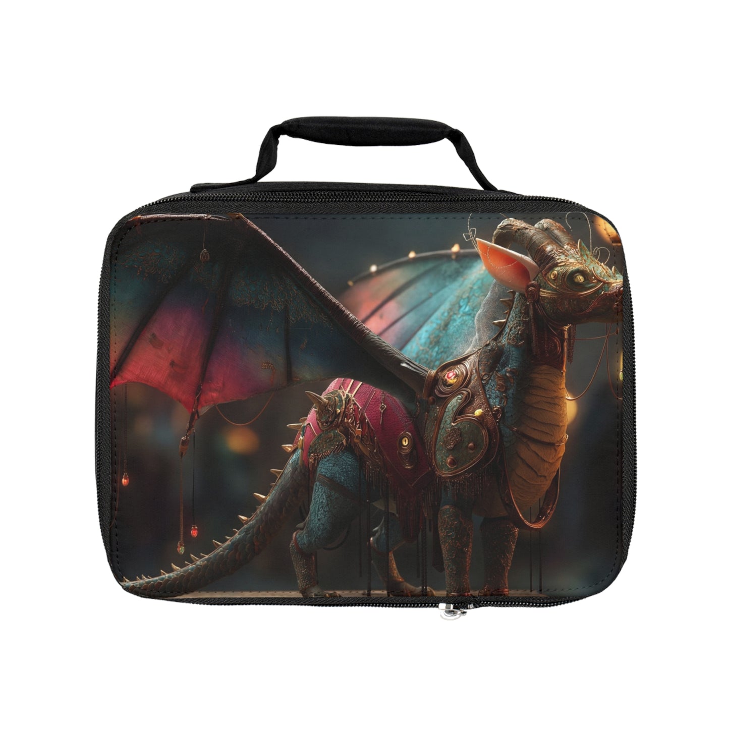 Celestial Dragon Lunch Bag – Twilight Parade of Wings and Lanterns