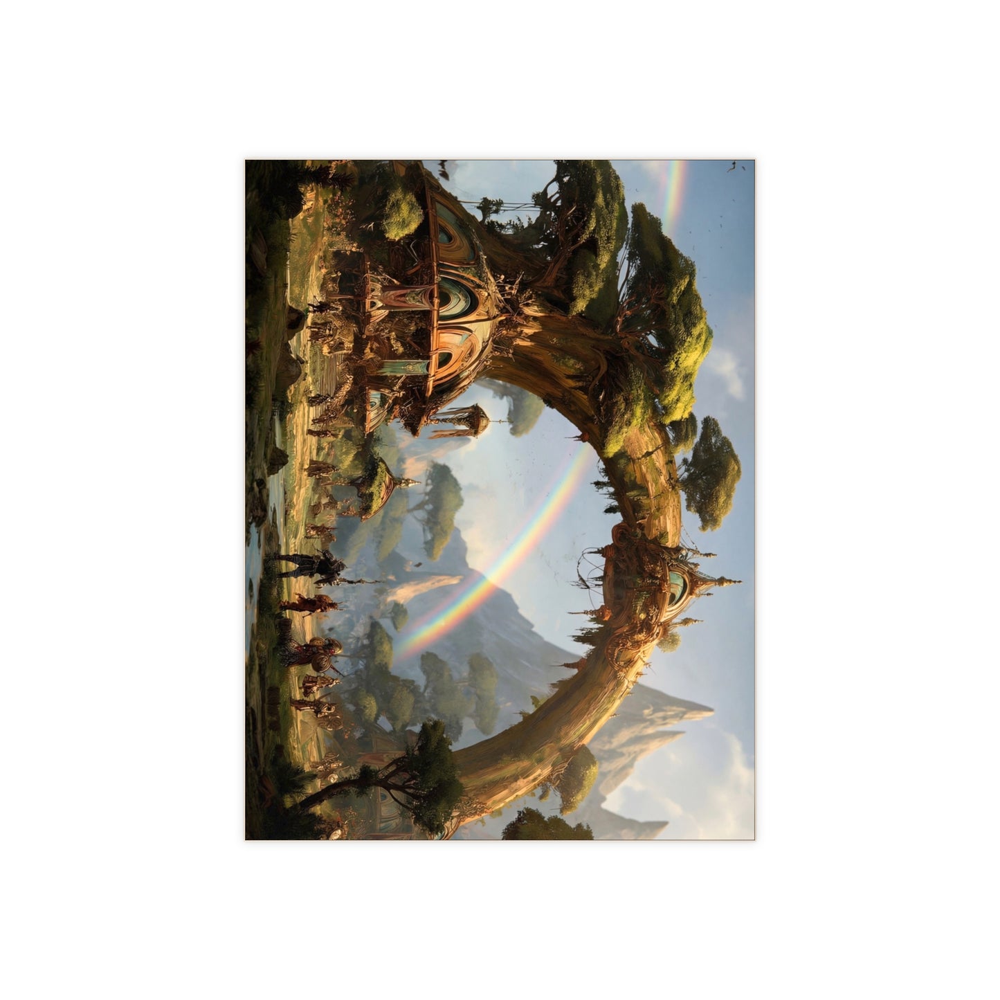 Treehouse Archway Ceramic Photo Tile – Where Fantasy Meets Fjord Light