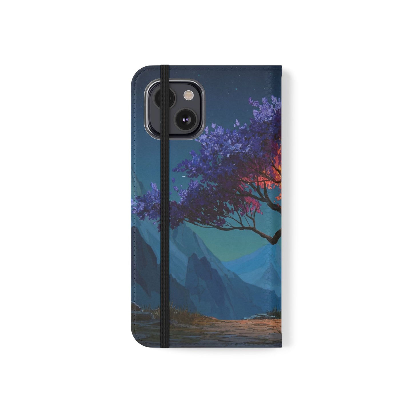 Violet Flame Tree Flip Cases – Twilight Mountain Glow Case