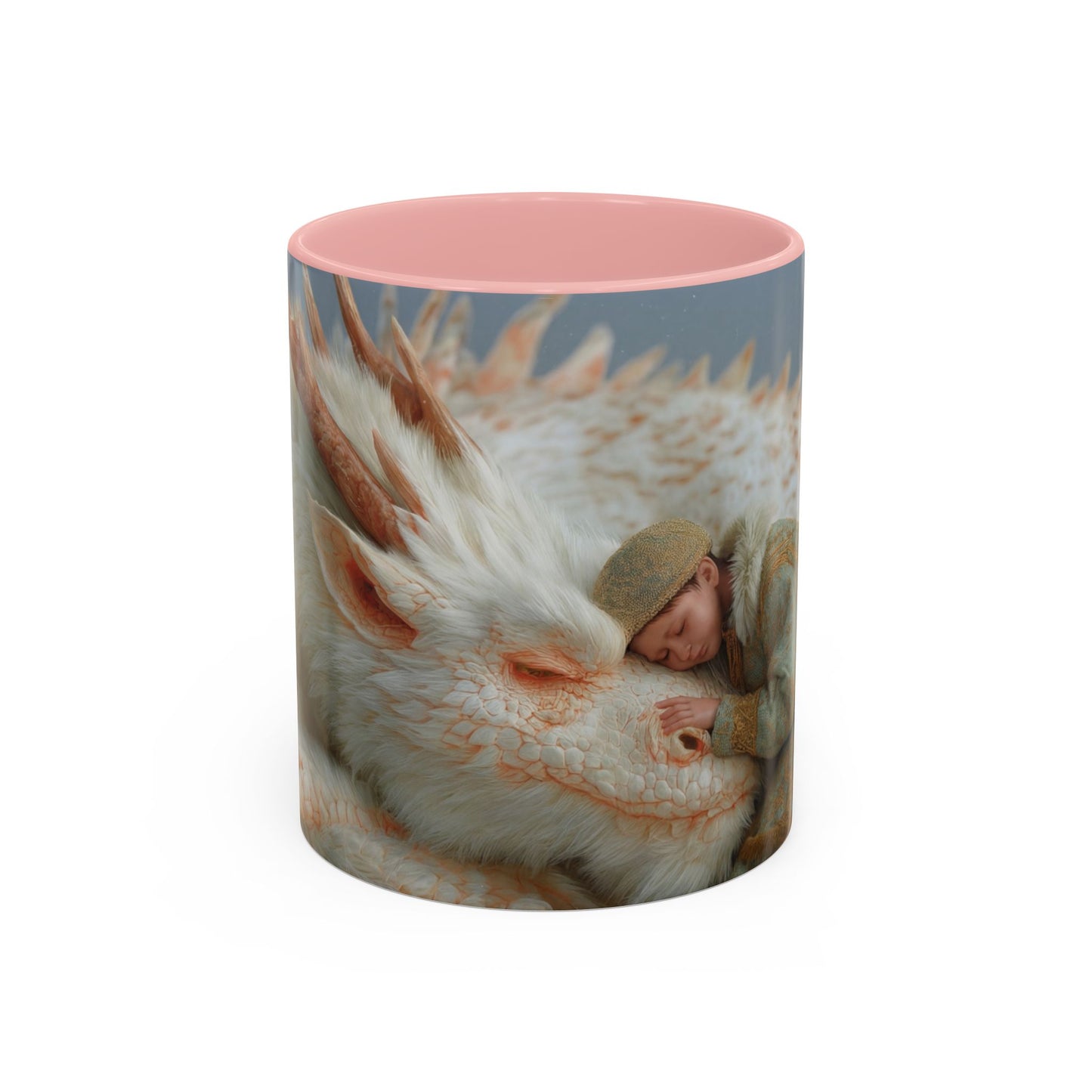 Sleeping Dragon Accent Coffee Mug (11, 15oz) – Frosty Snowdrift Lullaby