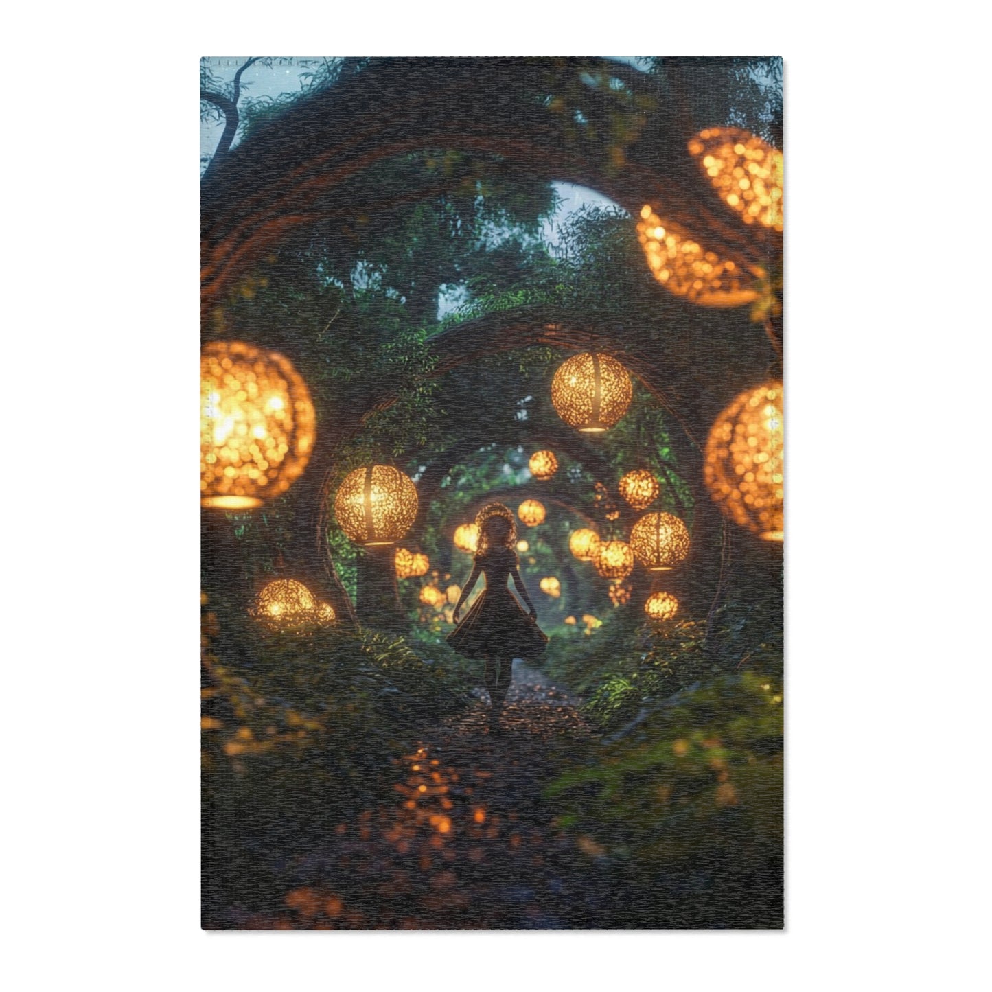 Lantern Grove Area Rug – Whispering Path Through Ancient Trees