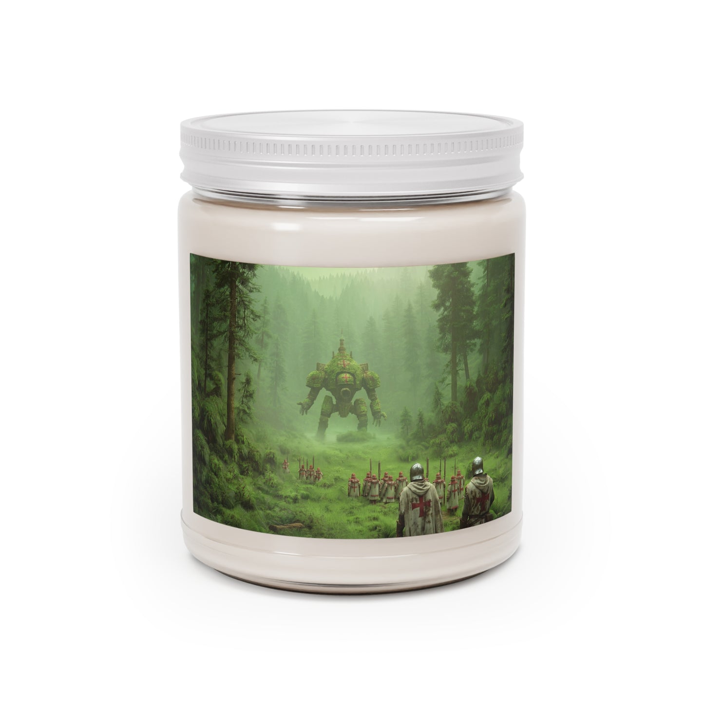 Moss-Covered War Machine Candle – Emerald Grove Encounter, 9oz