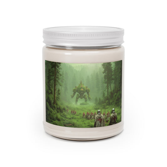 Moss-Covered War Machine Candle – Emerald Grove Encounter, 9oz