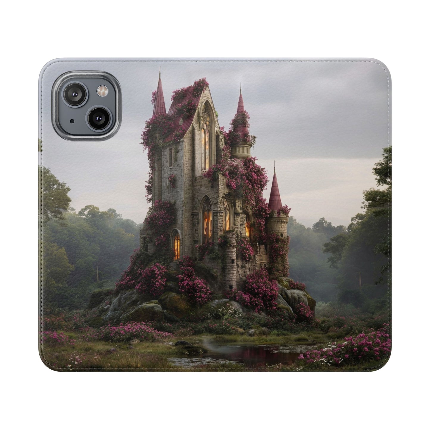 Blossom Spire Flip Cases – Pink Ivy Gothic Castle Cover
