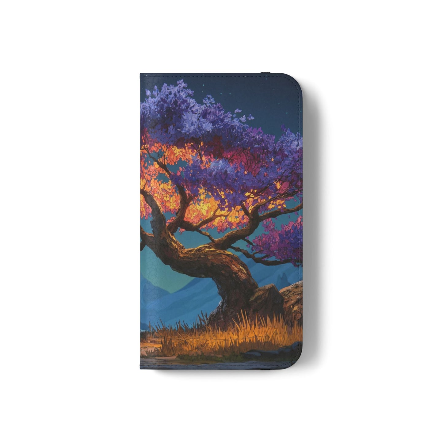 Violet Flame Tree Flip Cases – Twilight Mountain Glow Case