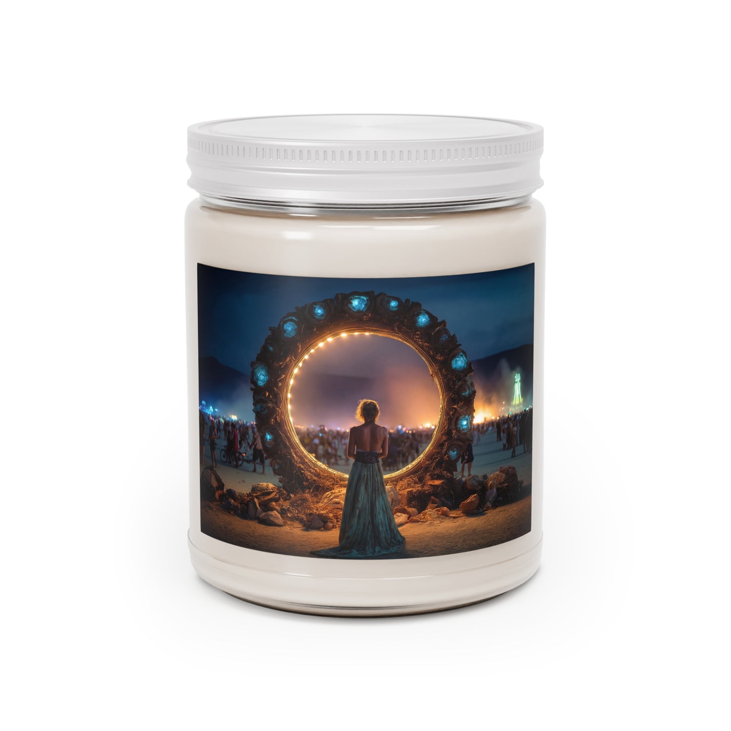 Portal Gate Scented Soy Candles with White Lid, 9oz – Threshold of Twilight Dreams