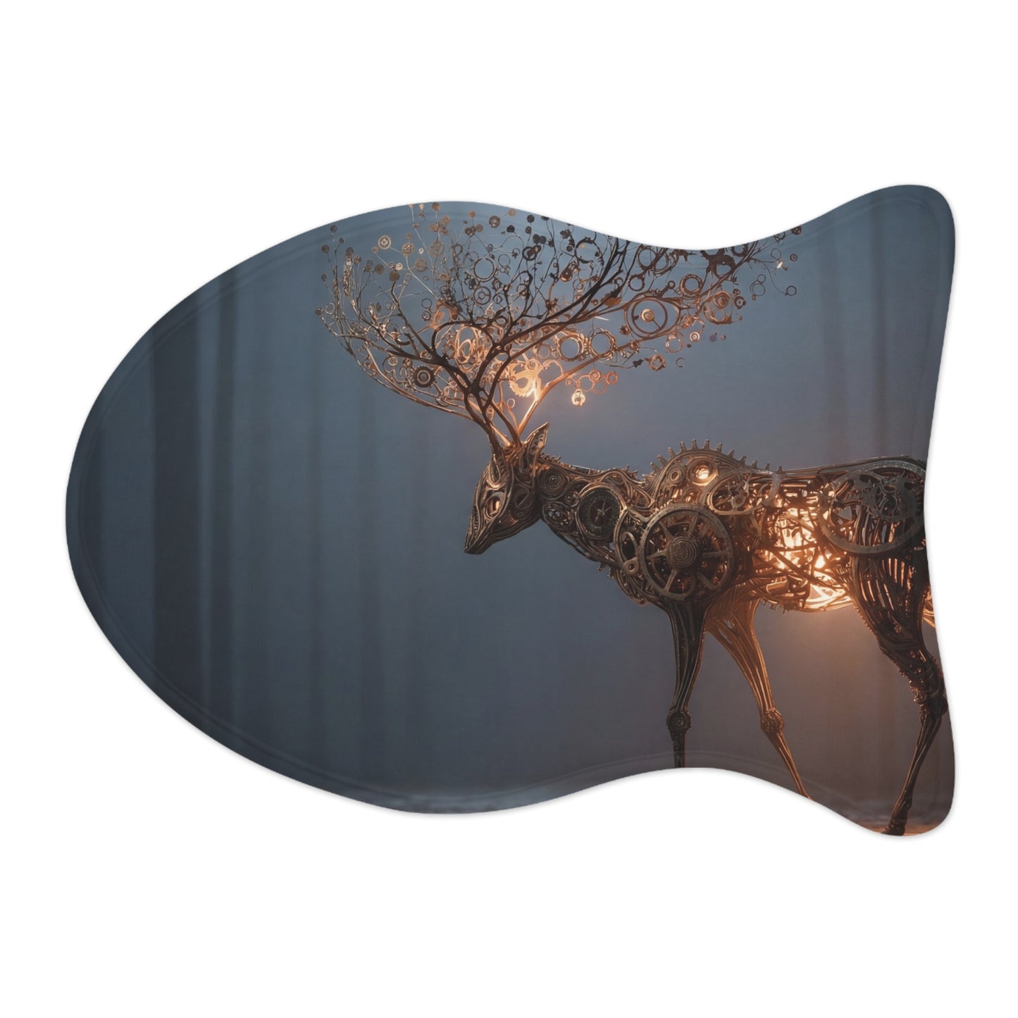 Clockwork Stag Pet Feeding Mats – Luminescent Forest Mechanism