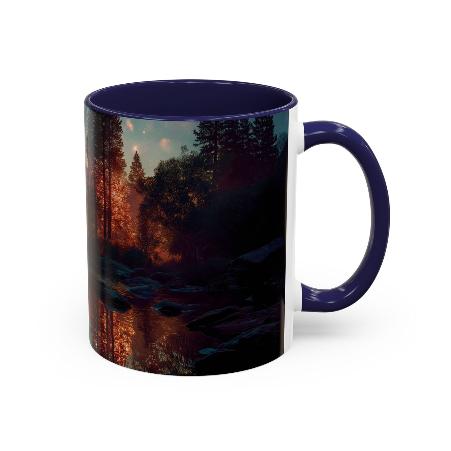 Celestial Reflections Accent Coffee Mug (11, 15oz) – Half Dome’s Starlit Mirror