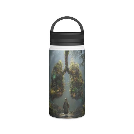 Lungs of the Wild Stainless Steel Water Bottle, Handle Lid – Breath of the Ancient Grove