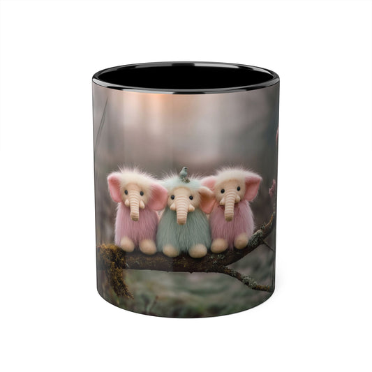 Fuzzy Pink Elephants Accent Mugs, 11oz – Mossy Branch Guardianship