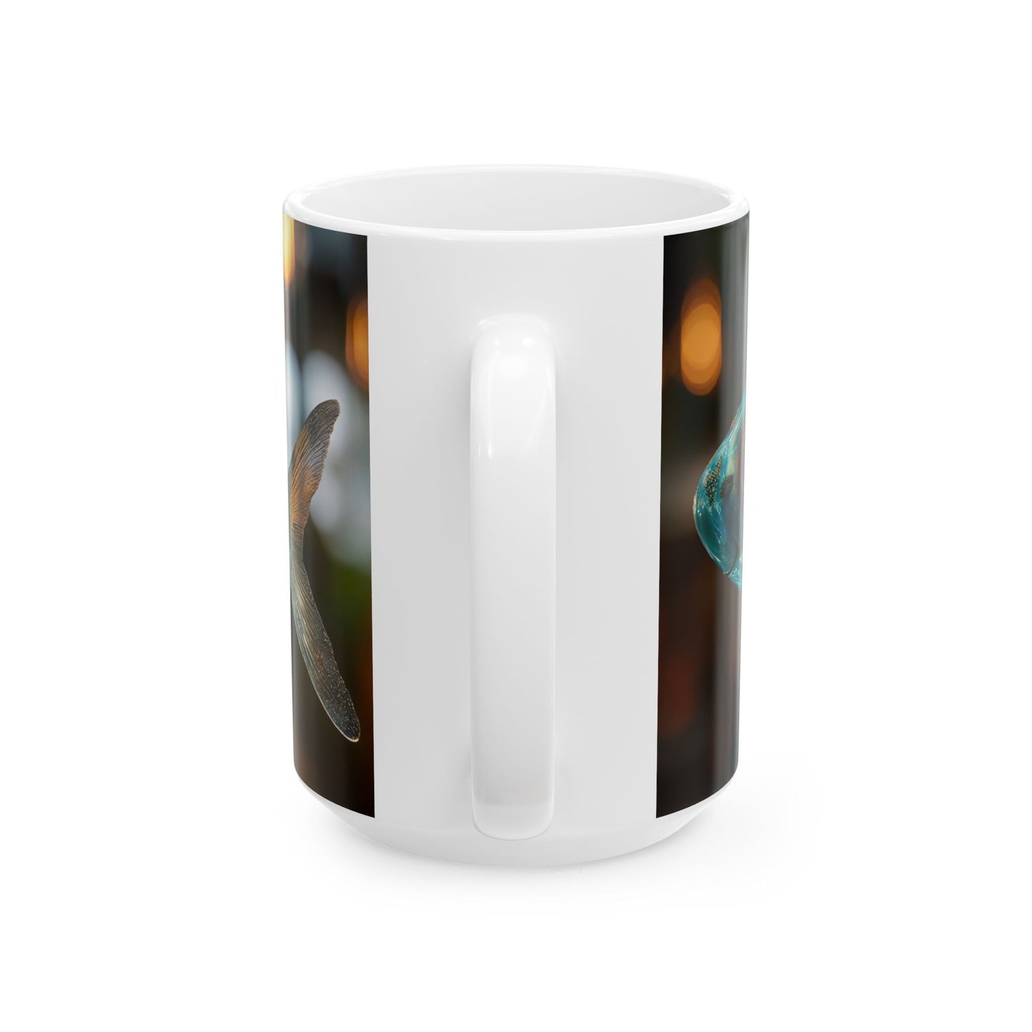 Forest Within Fish Ceramic Mug – Bioluminescent Underwater Sanctuary