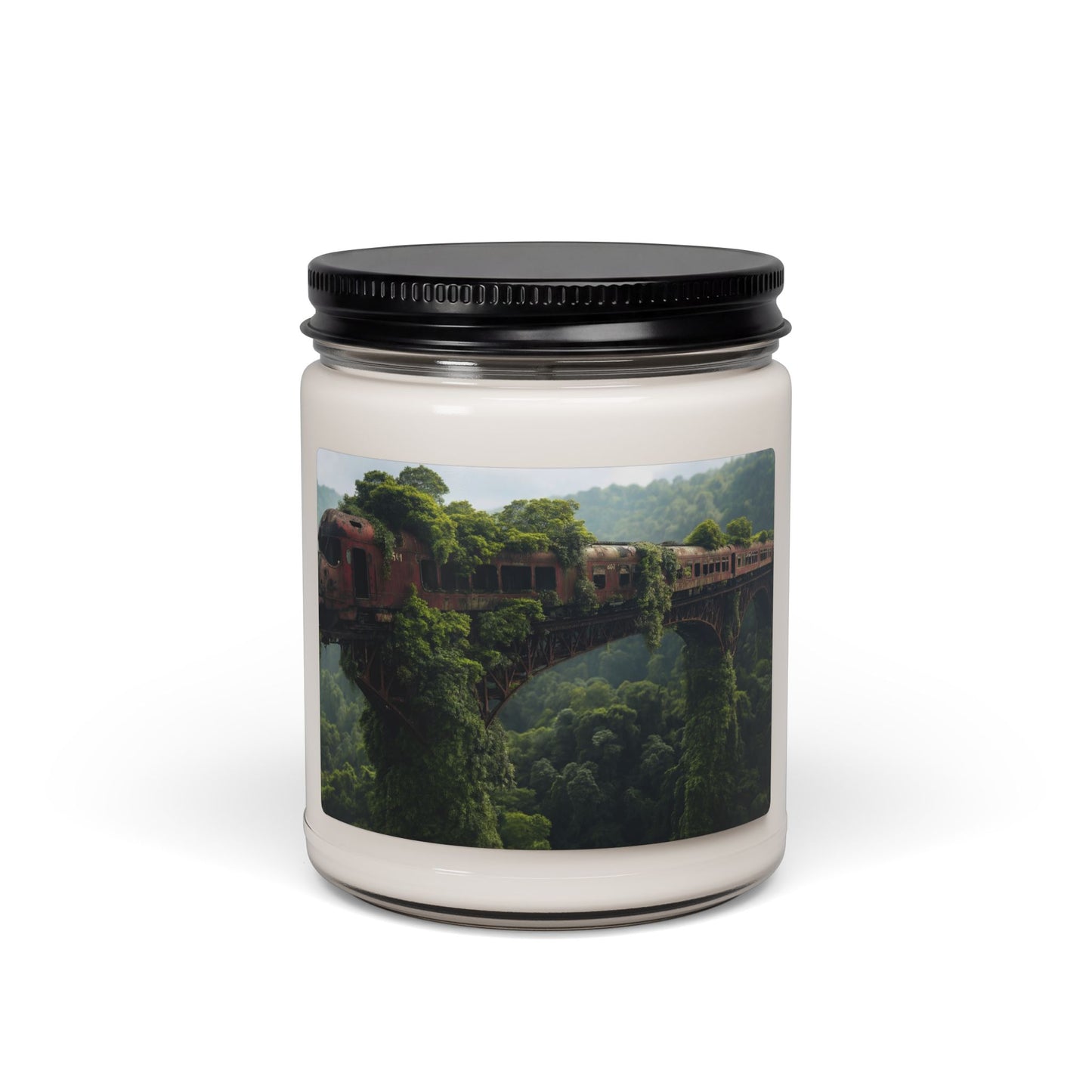 Overgrown Train Bridge Candle – Verdant Ruin Dreamscape, 9oz
