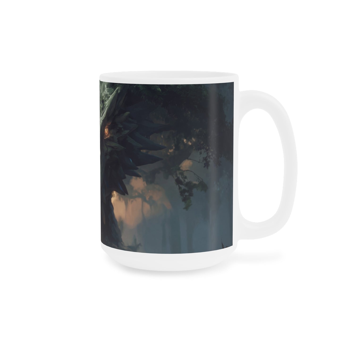 Ancient Dragon Sentinel Ceramic Mugs (11oz\15oz\20oz) – Whispers of the Verdant Throne