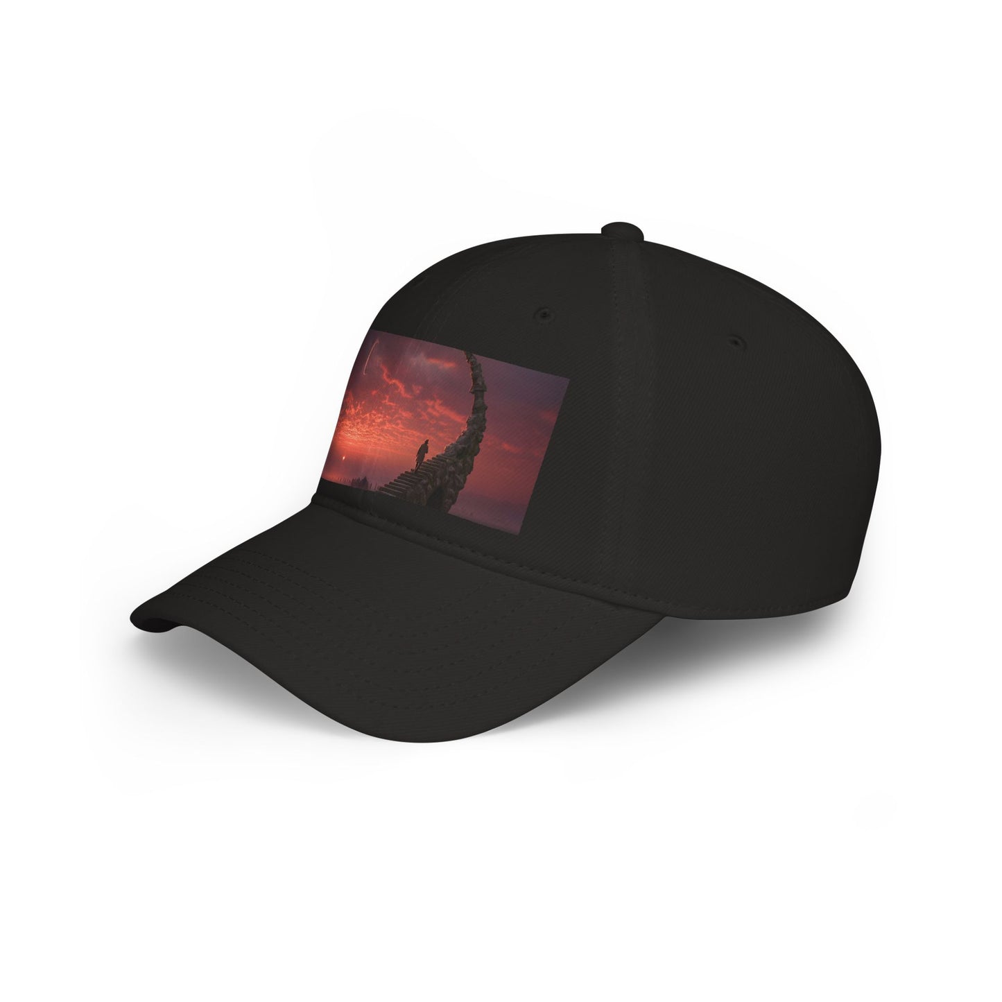 Crescent Stairway Low Profile Baseball Cap – Fiery Twilight Pathway