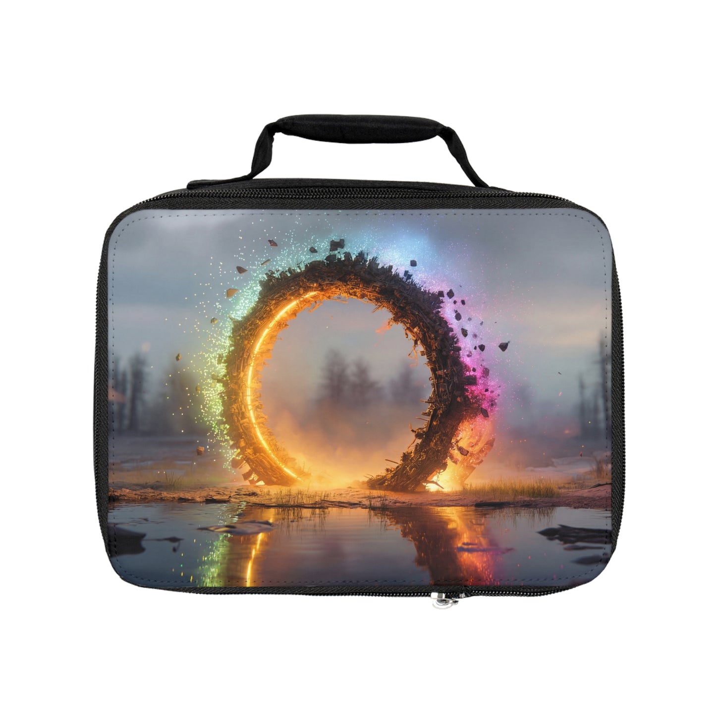 Celestial Vortex Lunch Bag – Indigo Cloud Dreamscape