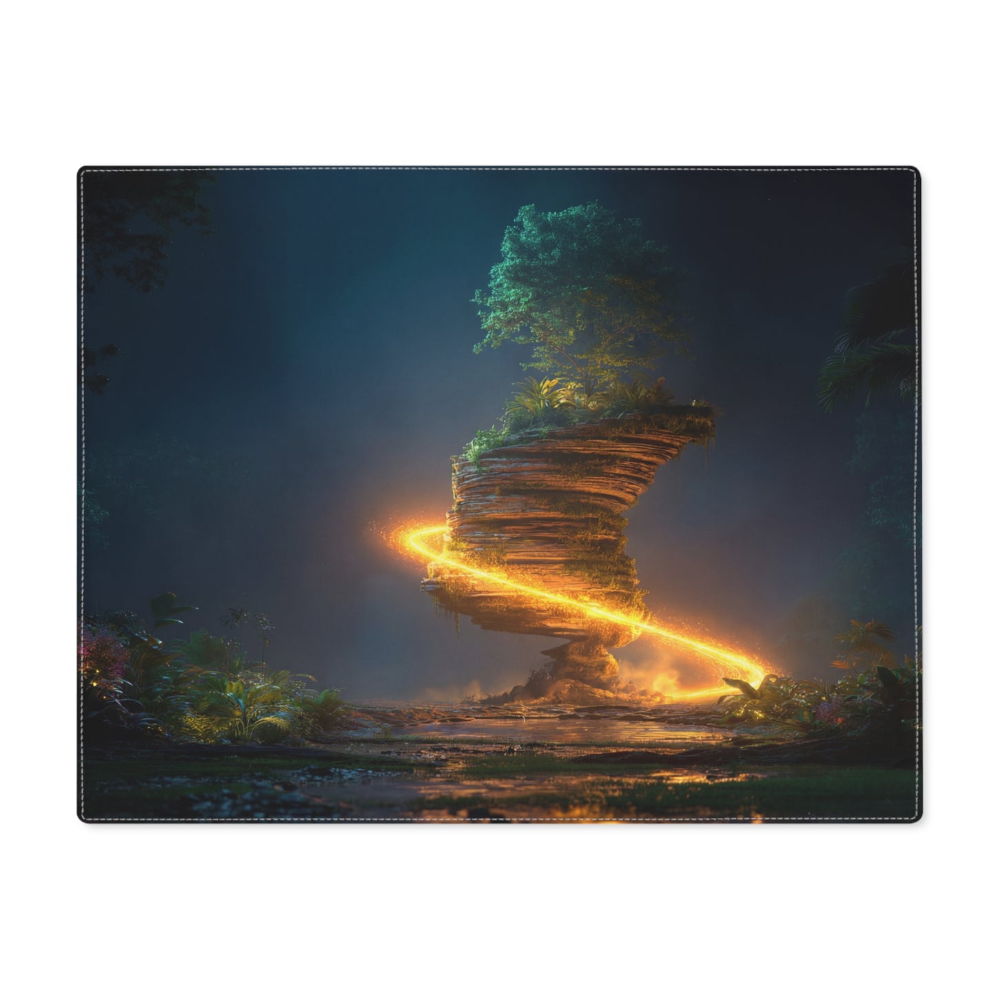 Floating Island Tree Placemat – Luminous Jungle Portal