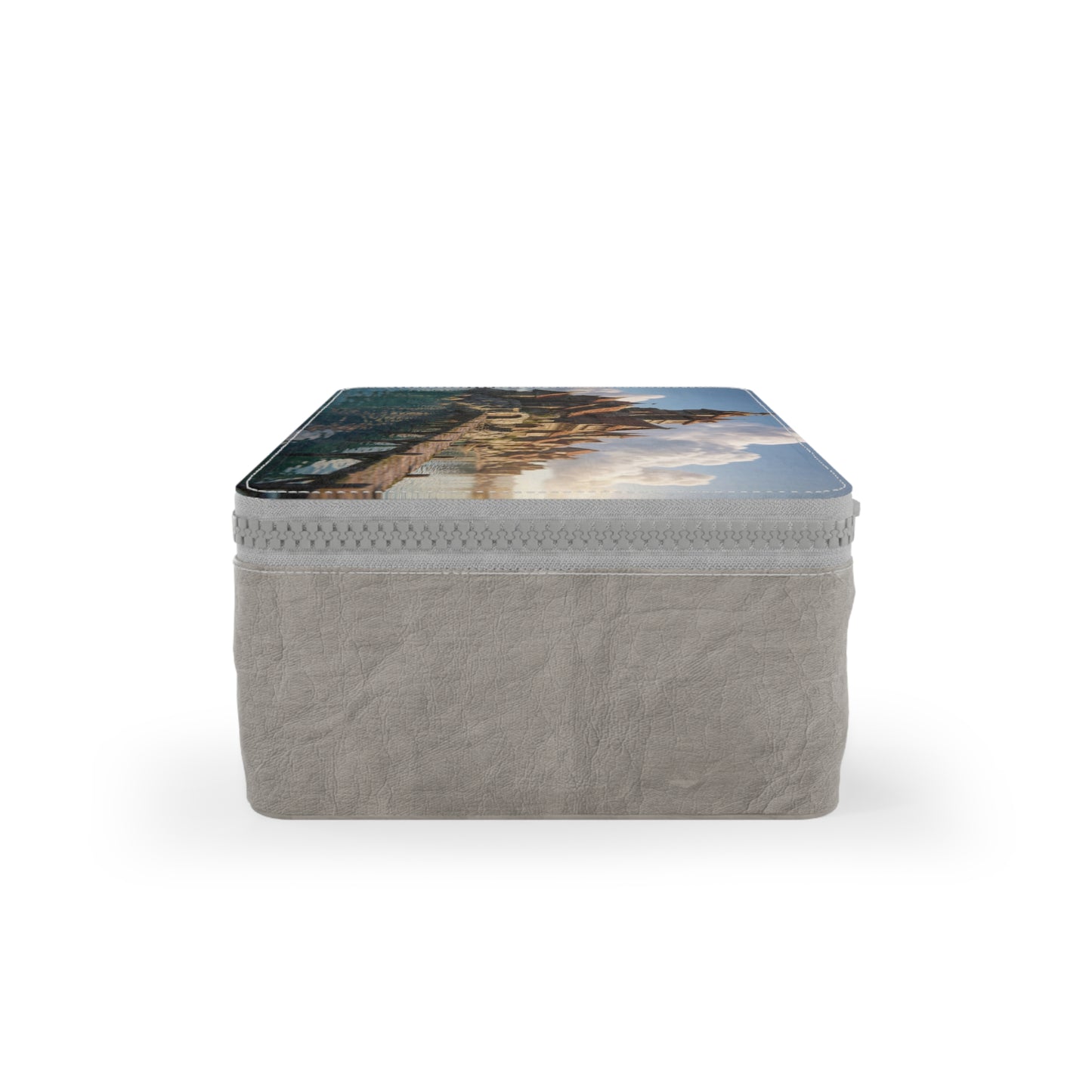 Harbor’s Whisper Paper Lunch Bag – Sunlit Coastal Village Dreamscape