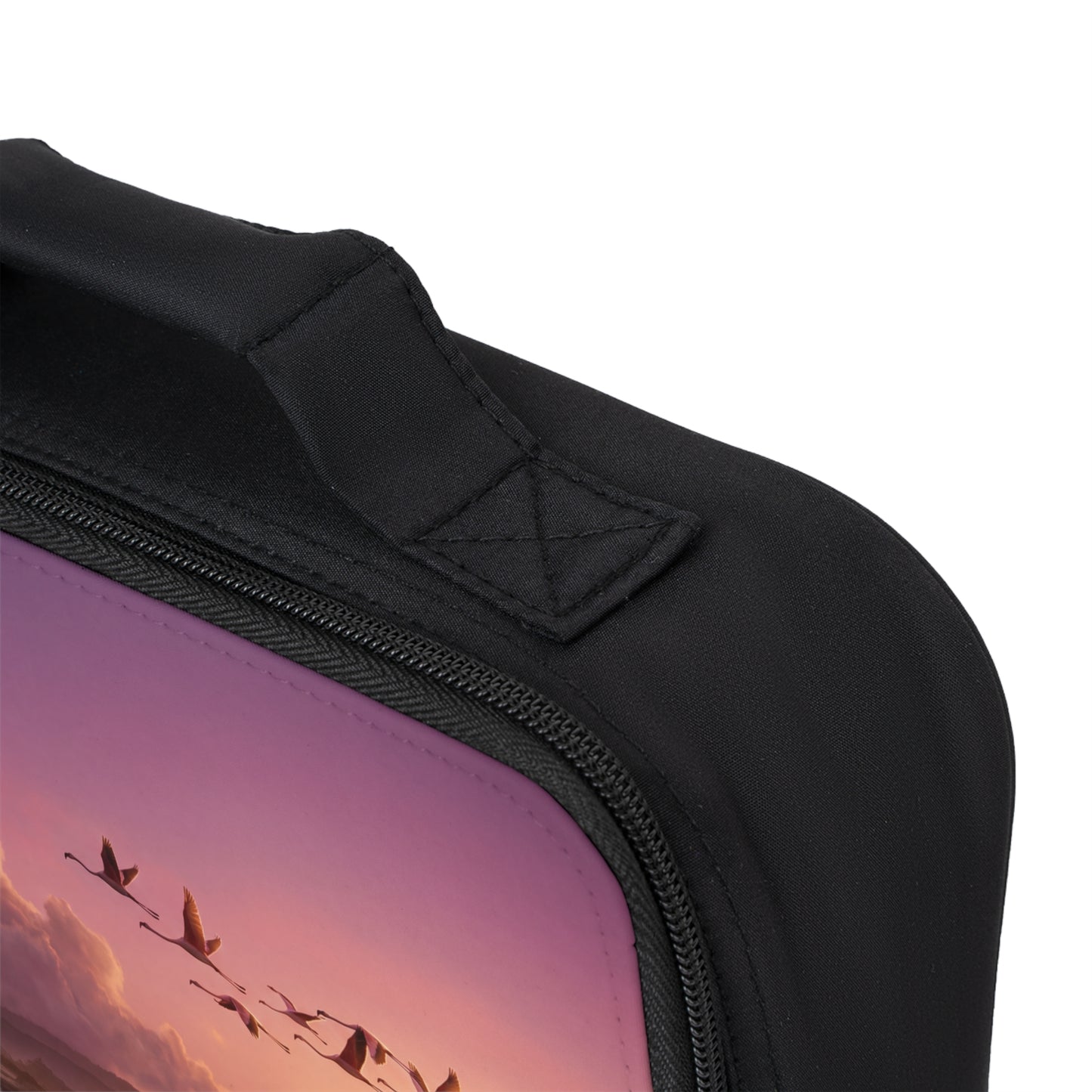 Flamingo Flight Lunch Bag – Sunset Over Salt Marshes