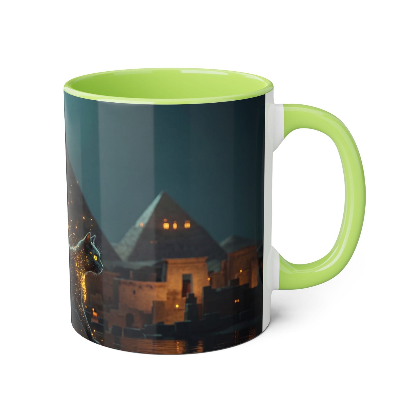 Star-Clad Sentinel Accent Mugs, 11oz – Golden Gaze Guardian Scene