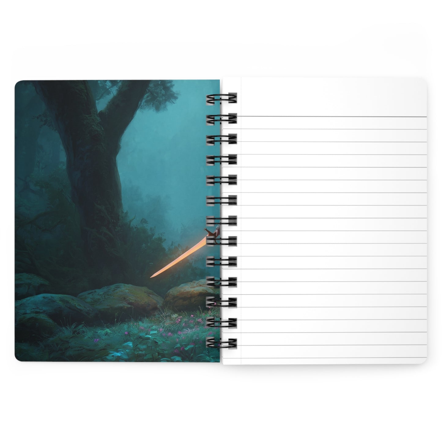 Elven Sentinel Spiral Bound Journal – Mist-Woven Forest Vigil
