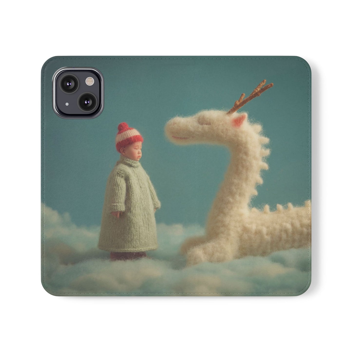 Woolly Dragon & Child Flip Cases – Cloudside Guardians