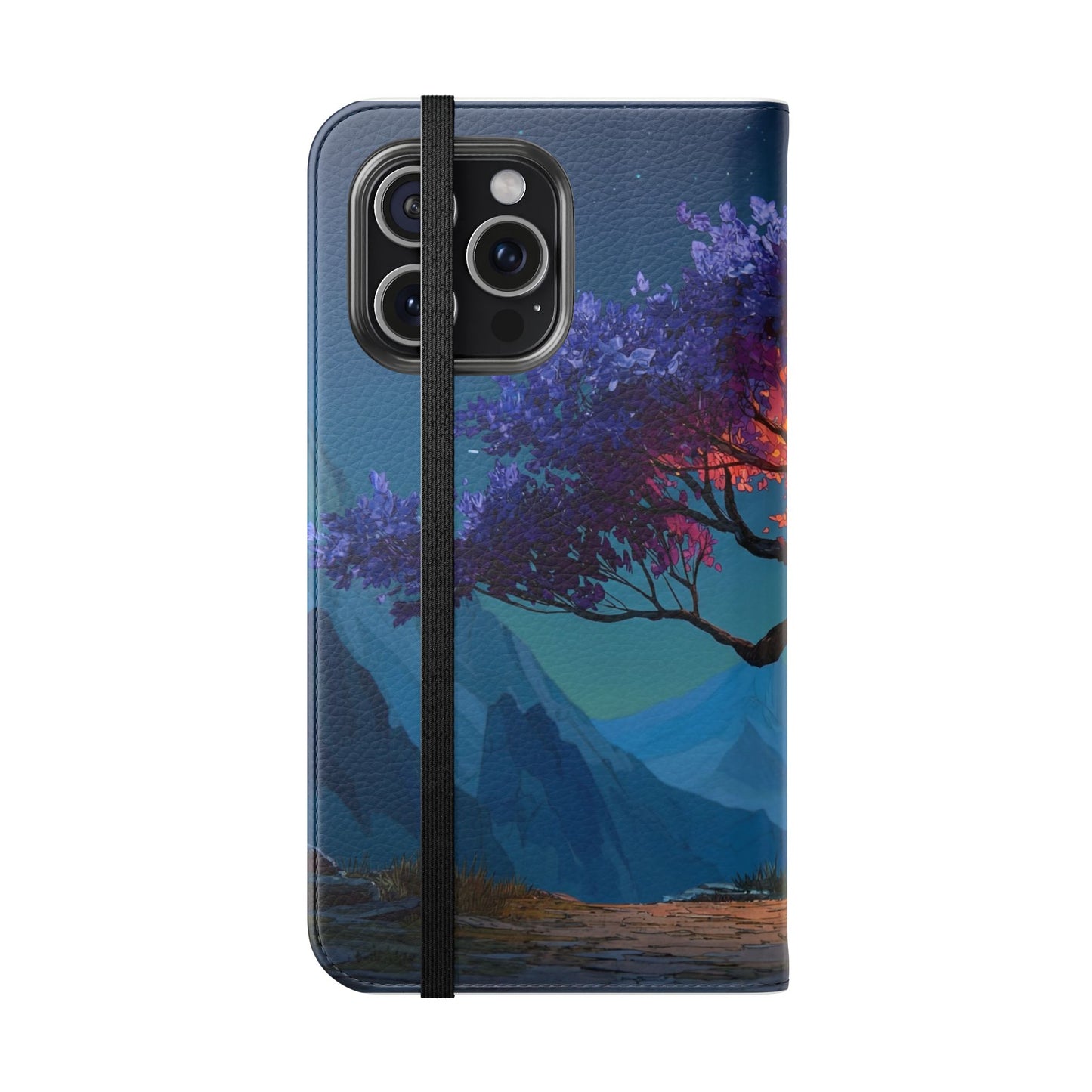 Violet Flame Tree Flip Cases – Twilight Mountain Glow Case