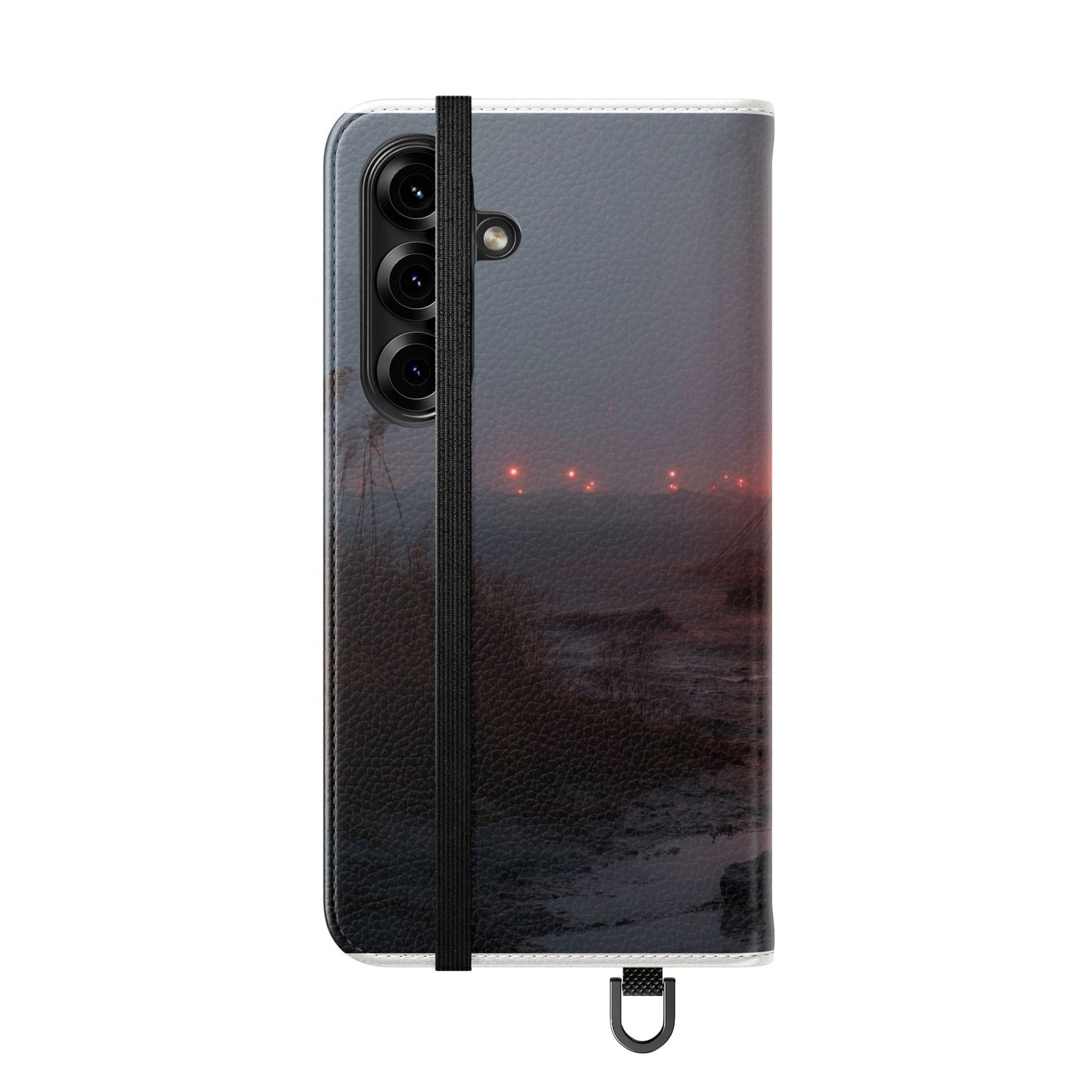 Crimson Circus Tent Flip Cases – Misty Coastside Lantern Scene