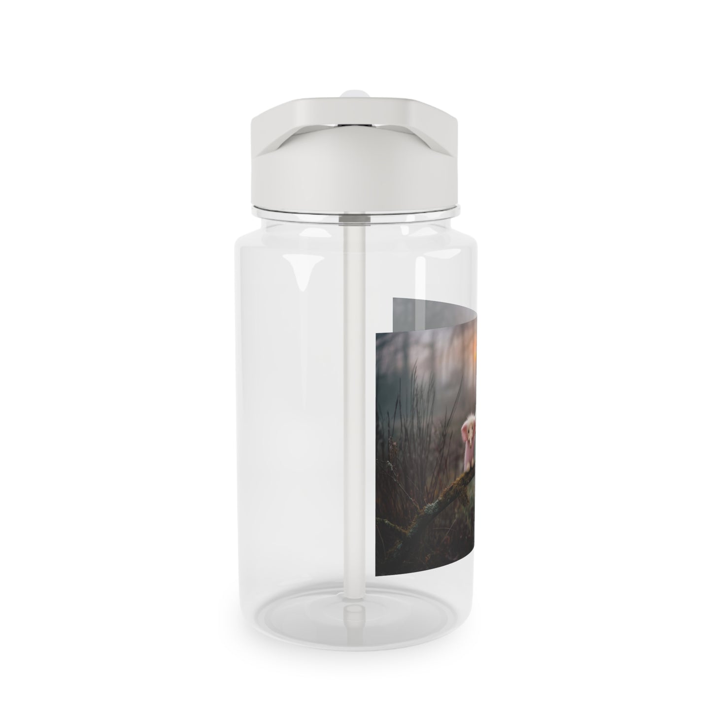 Three Fluffy Elephants Tritan Water Bottle – Mossy Branch Twilight Scene