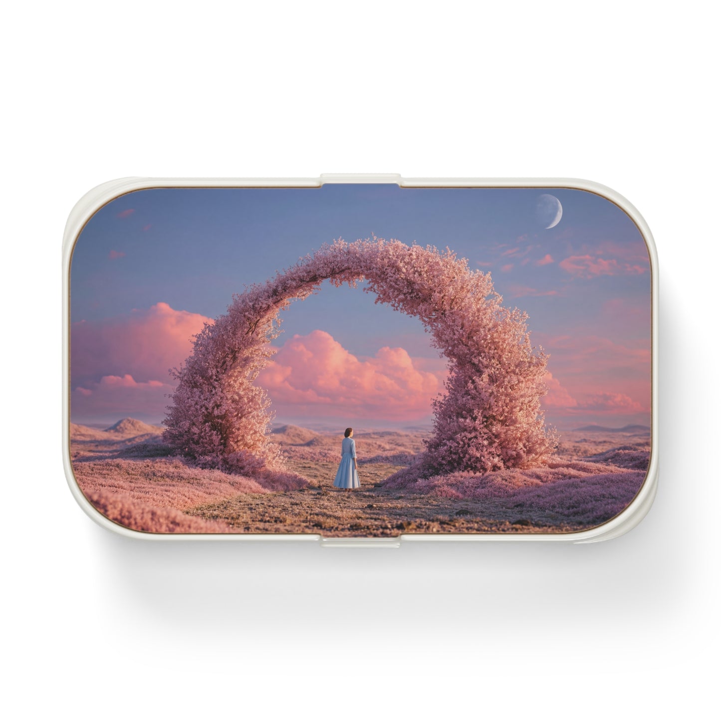 Cherry Blossom Portal Bento Lunch Box – Whimsical Twilight Gateway
