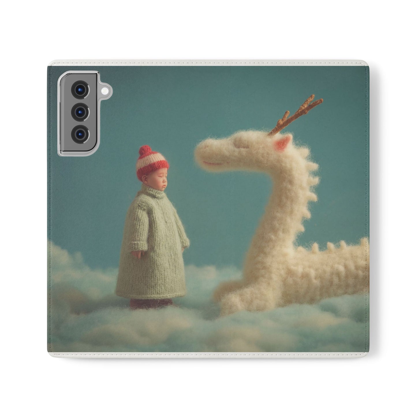 Woolly Dragon & Child Flip Cases – Cloudside Guardians