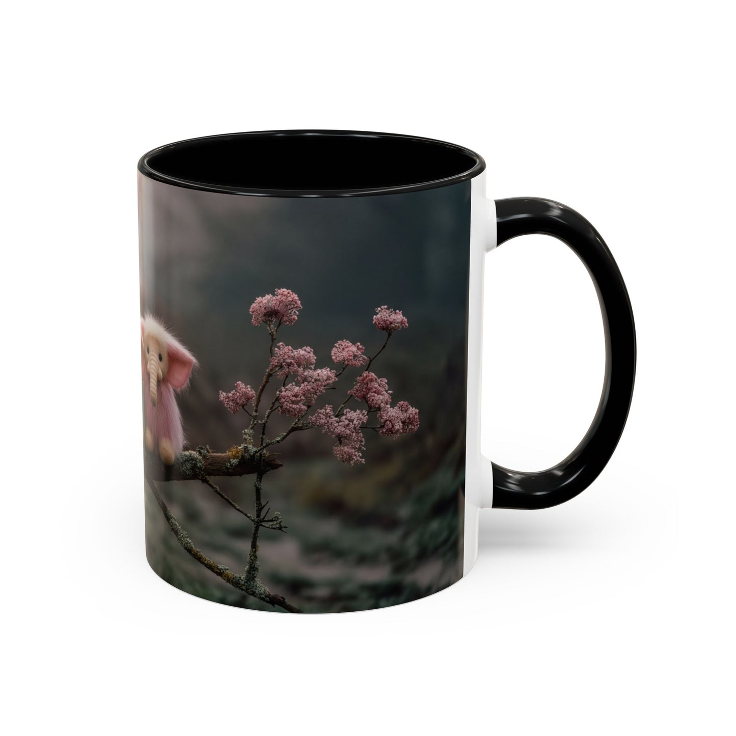Fuzzy Elephant Trio Accent Coffee Mug (11, 15oz) – Mossy Branch Forest Friends