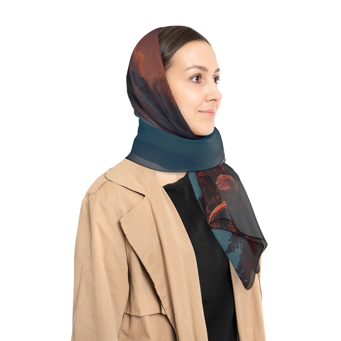 Starlit Valley Poly Scarf – Half Dome’s Whispering Reflection