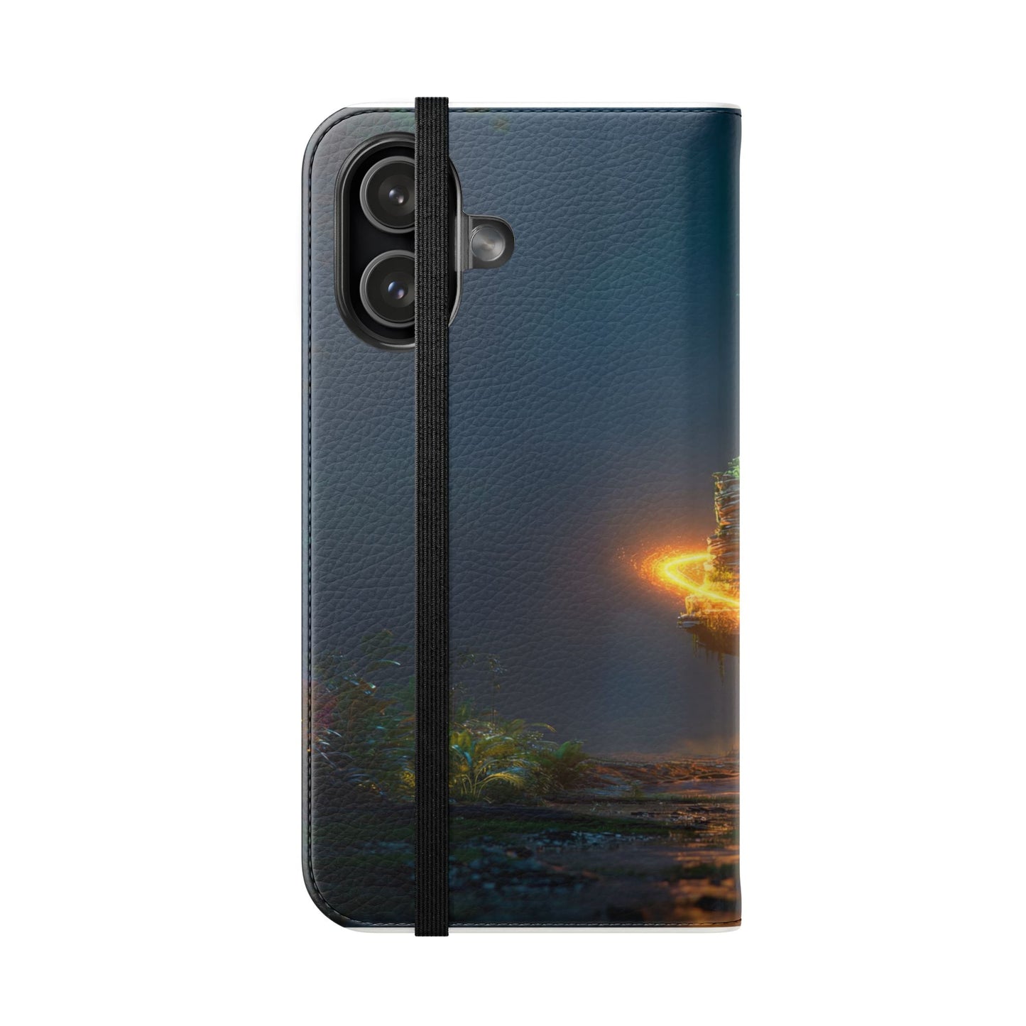 Luminous Floating Island Flip Cases – Amber Twilight Sanctuary