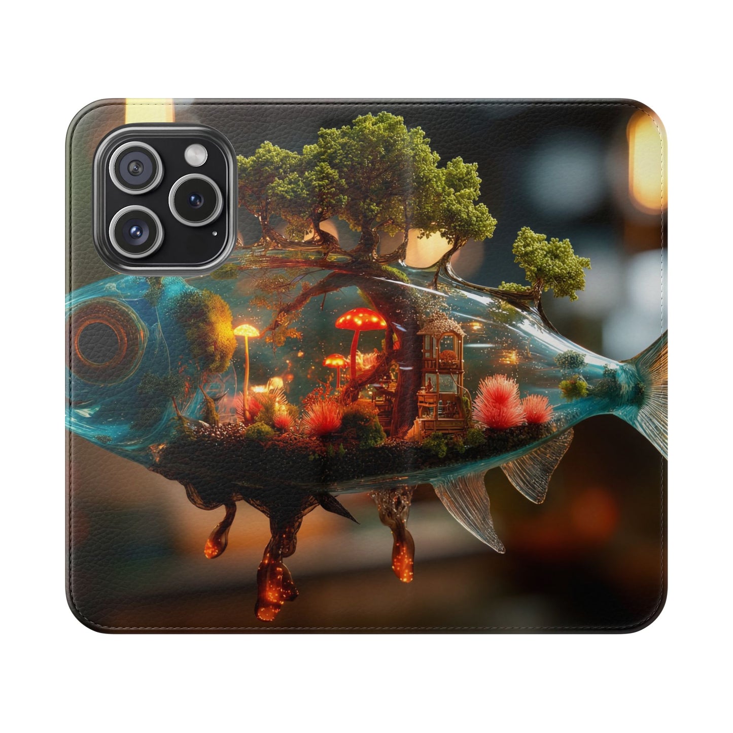 Forest Fish Flip Case – Liquid Glowwood Dreamscape