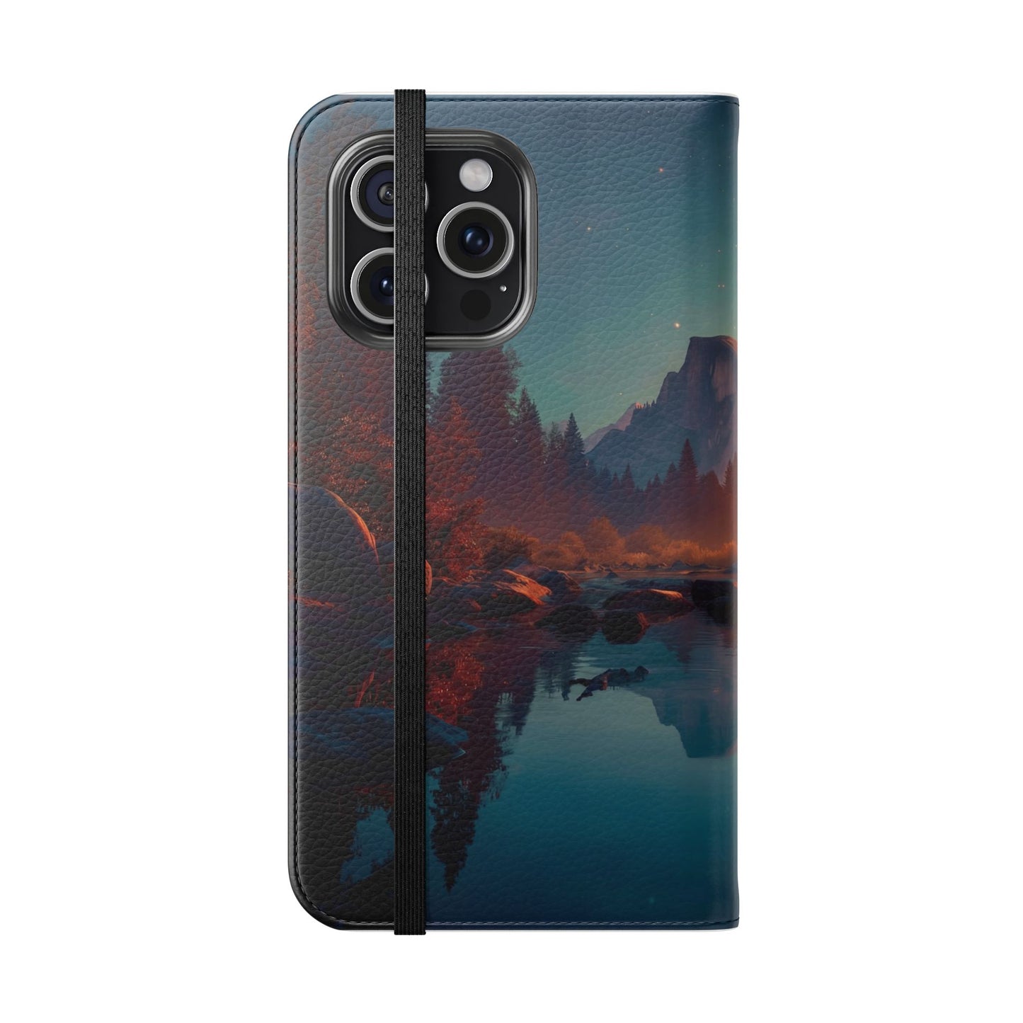 Starlit Valley Flip Cases – Twilight River and Half Dome Reflections