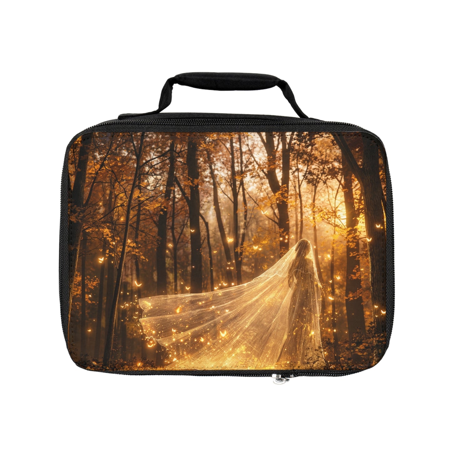 Golden Veil Forest Witch Lunch Bag – Sunlit Autumn Enchantment