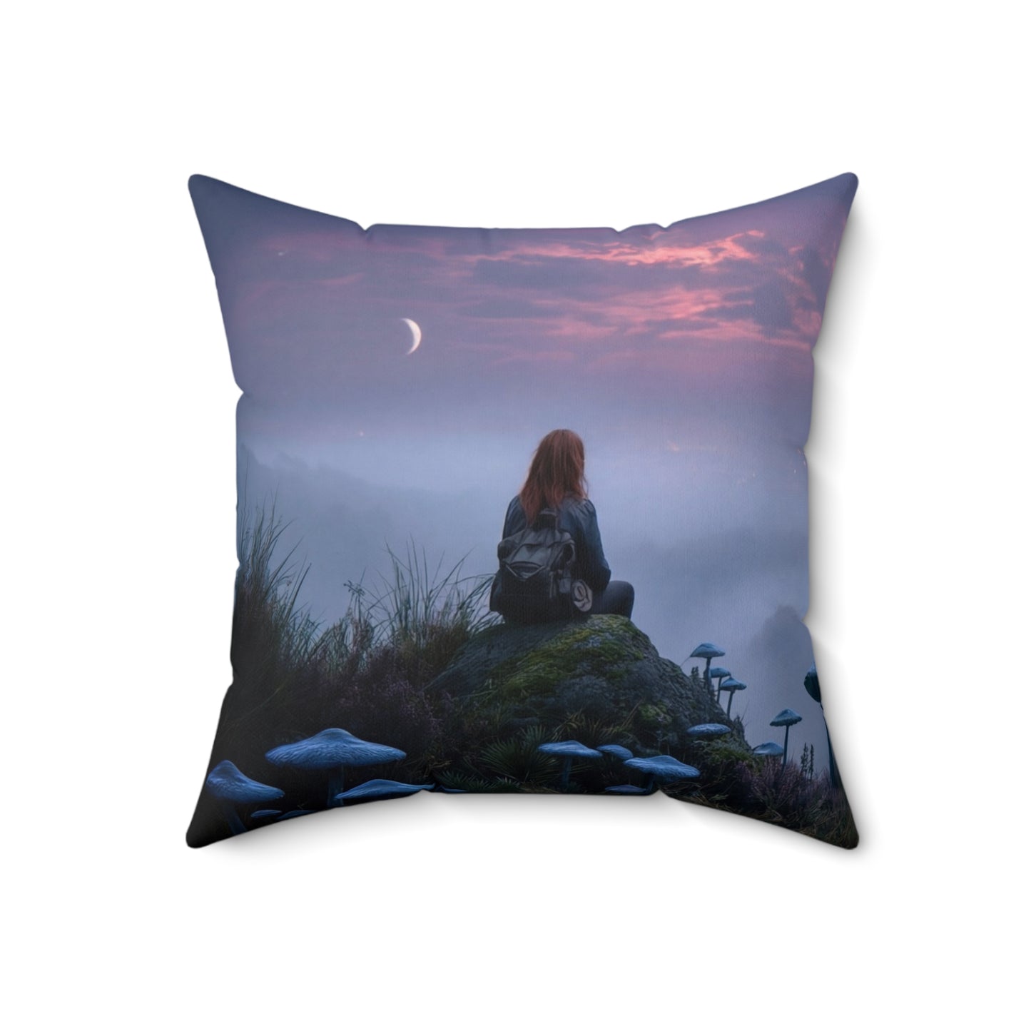 Moonlit Sentinel Pillow – Dreamer’s Twilight Vista