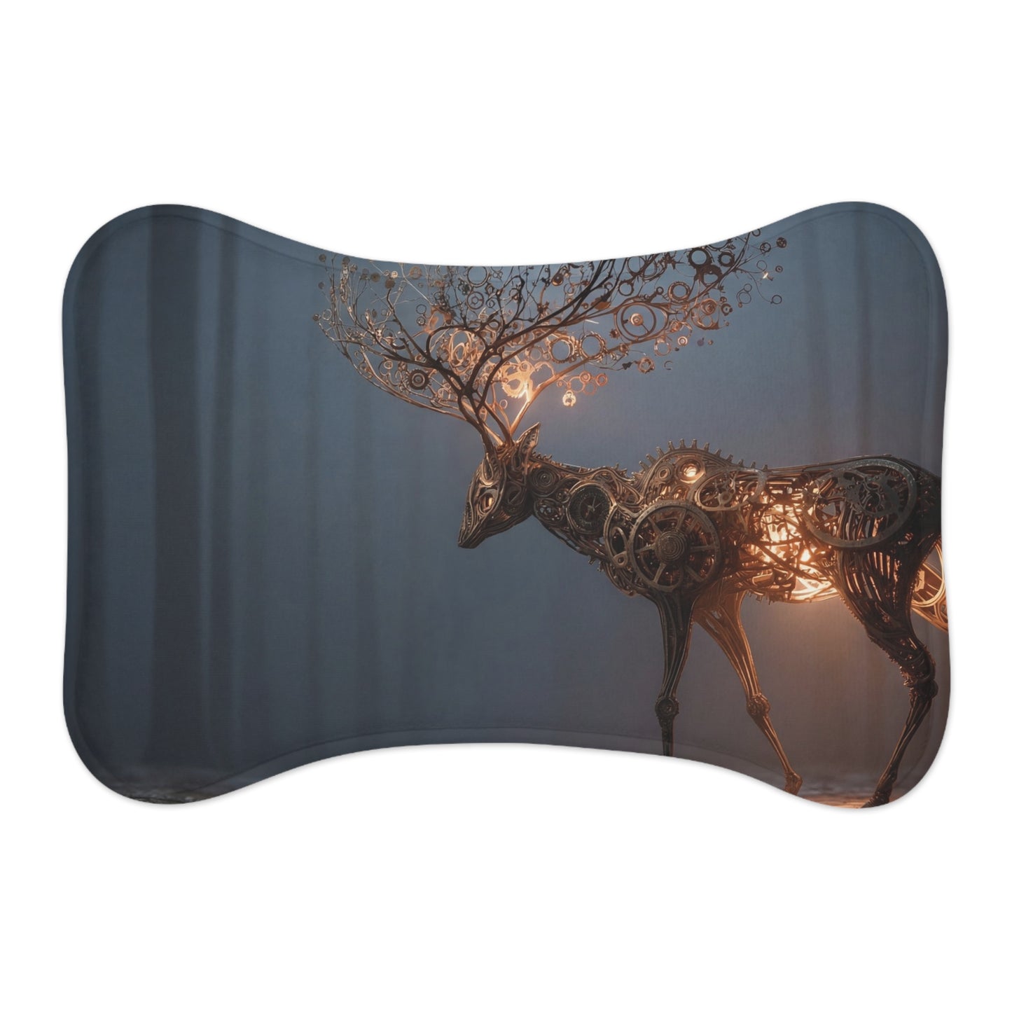 Clockwork Stag Pet Feeding Mats – Luminescent Forest Mechanism