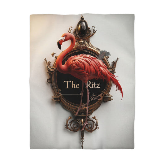 Regal Flamingo Wall Clock – The Ritz Elegance in Warm Gold
