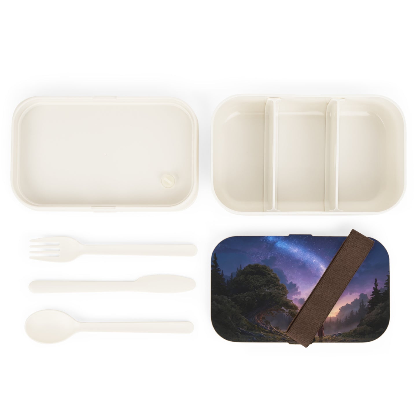 Starlit Horizon Bento Lunch Box – Two Souls Under the Milky Way