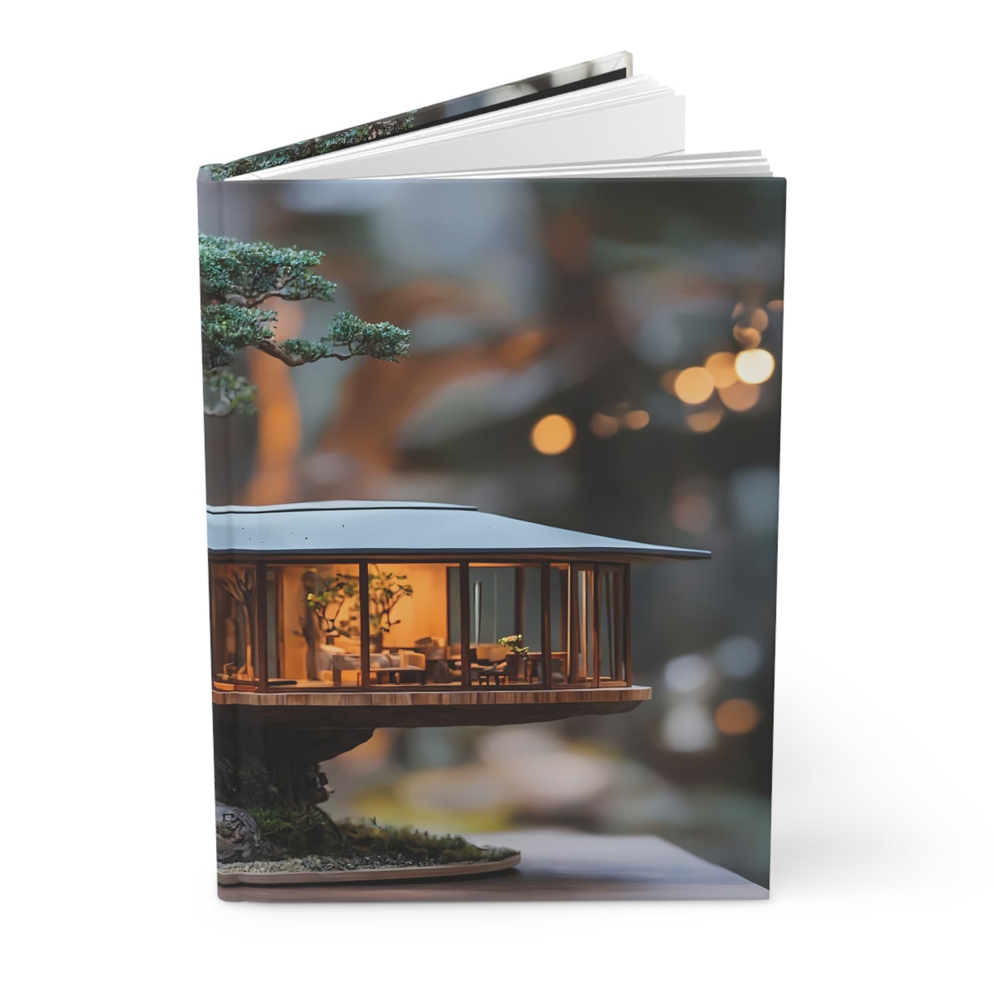 Treehouse Bonsai Hardcover Journal Matte – Whispering Canopy Sanctuary