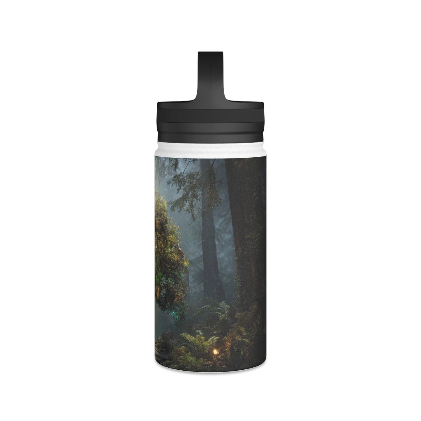 Lungs of the Forest Stainless Steel Water Bottle, Handle Lid – Breath of Ancient Canopy