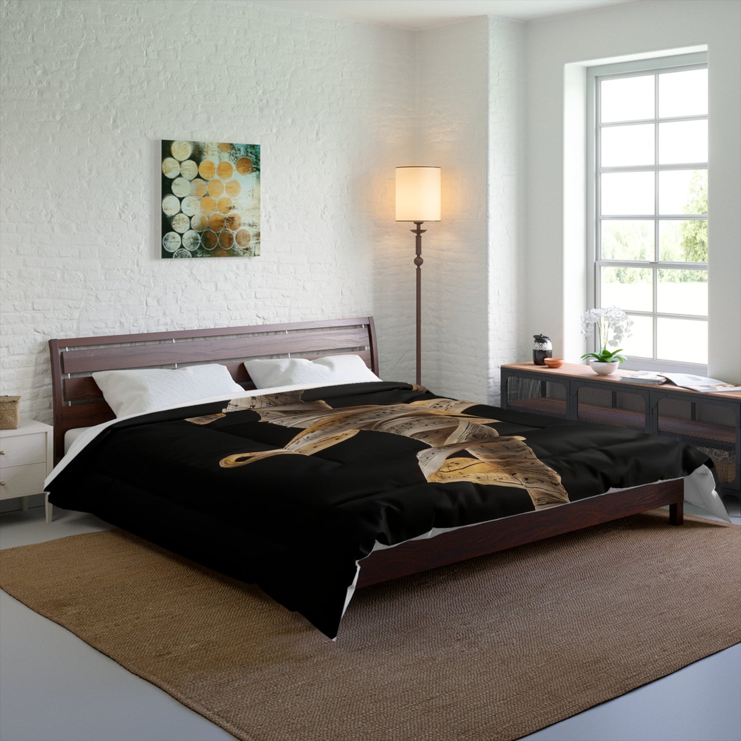 Music-Weaving Dancer Comforter – Golden Score Whirlwind Dreamscape