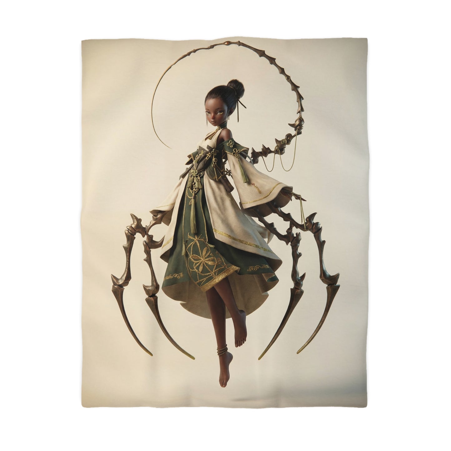 Moonlit Weaver Duvet Cover – Ethereal Spider Silk Dreamscape