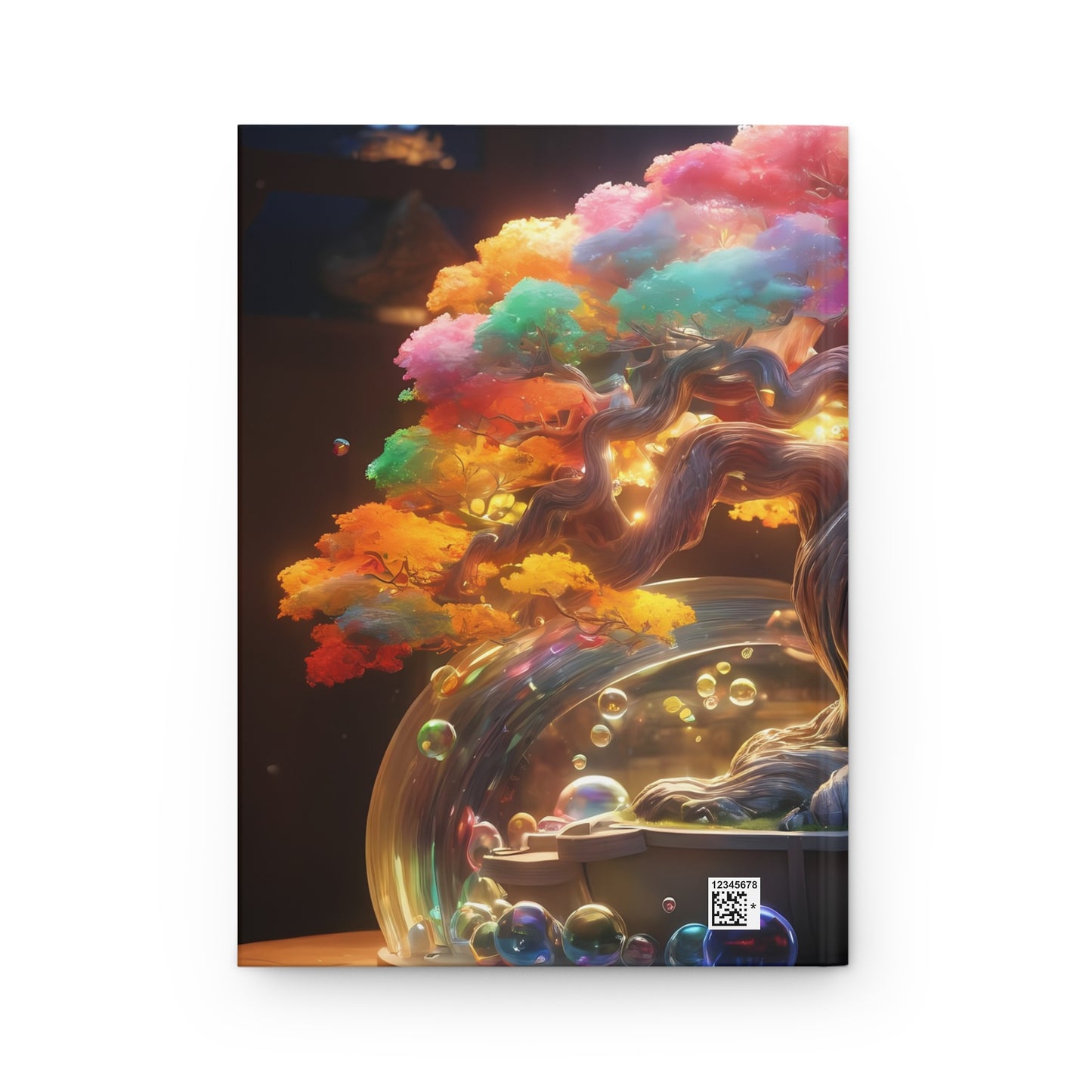 Chromatic Bonsai Tree Hardcover Journal Matte – Living Rainbow in a Glass Dome